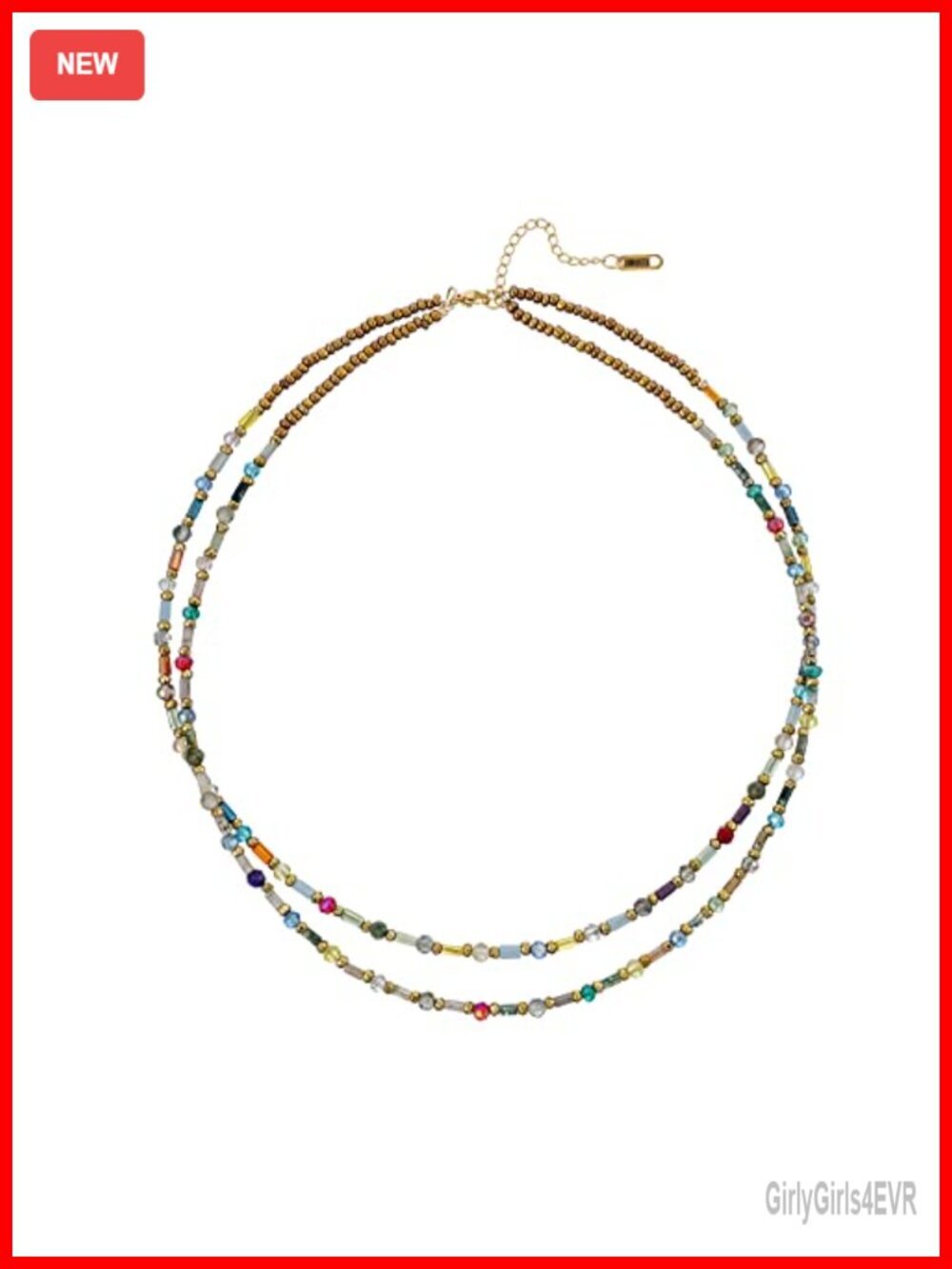 Handmade Natural Stone Beaded Crystal Mixed Strand Short Necklace
